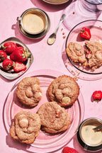 Erdbeer Cookies Backmischung mit weißer Schokolade