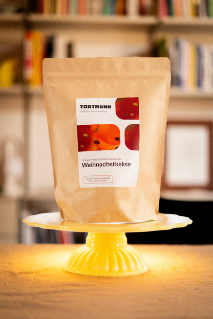 Christmas cookie baking mix packaging shot