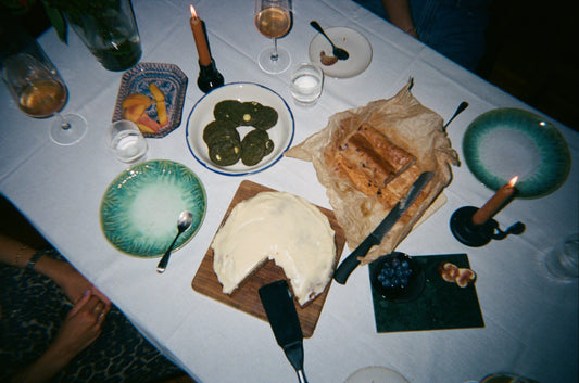 Dinner table with all three Tortmann baking mixes